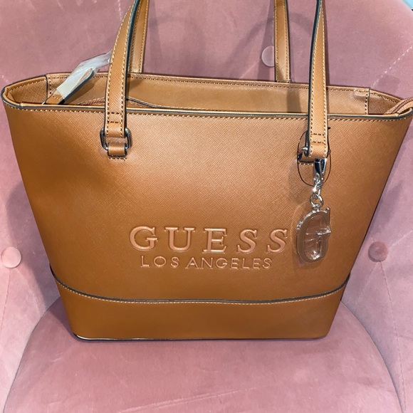 Cognac colored Guess Los Angeles hand bag - Picture 5 of 7
